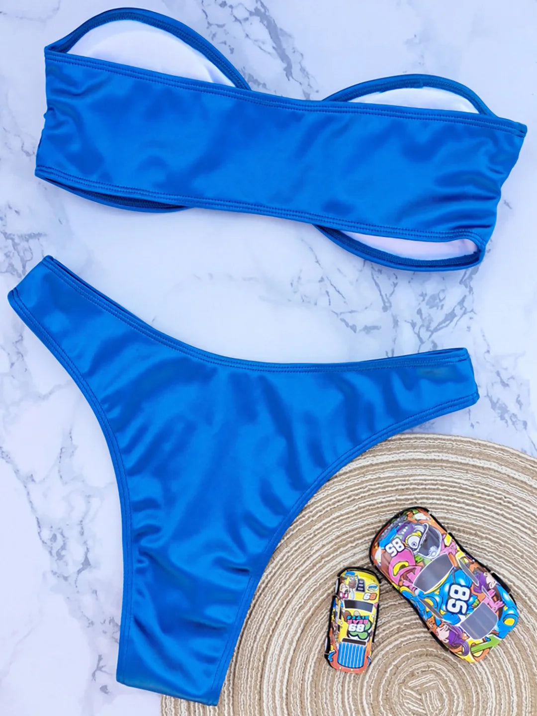 Bikini donna a fascia senza spalline