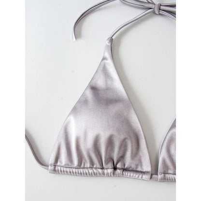 Bikini brasiliano donna Halter Satin
