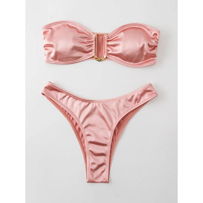 Bikini donna a fascia senza spalline