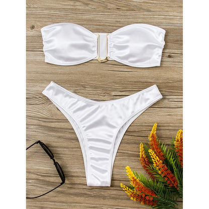 Bikini donna a fascia senza spalline