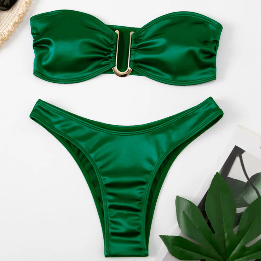 Bikini donna a fascia senza spalline