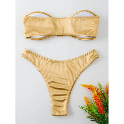 Bikini donna a fascia senza spalline
