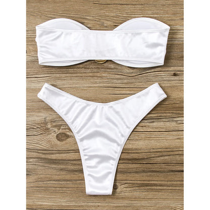 Bikini donna a fascia senza spalline
