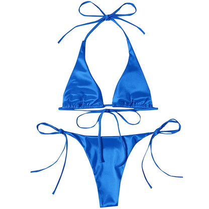 Bikini brasiliano donna Halter Satin
