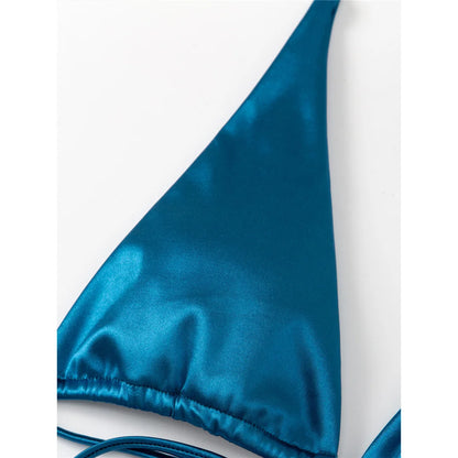 Bikini brasiliano donna Halter Satin