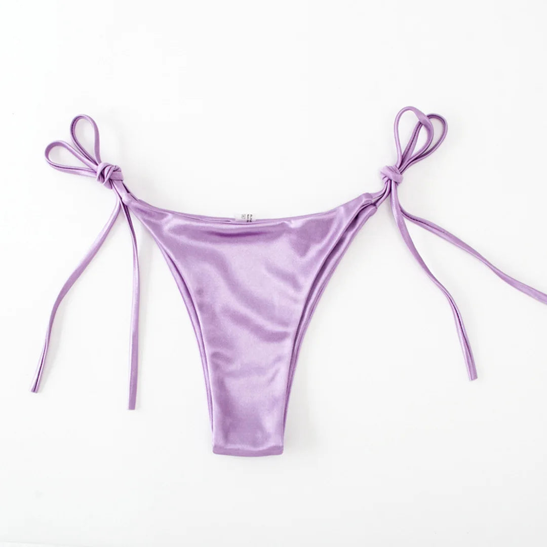 Bikini brasiliano donna Halter Satin