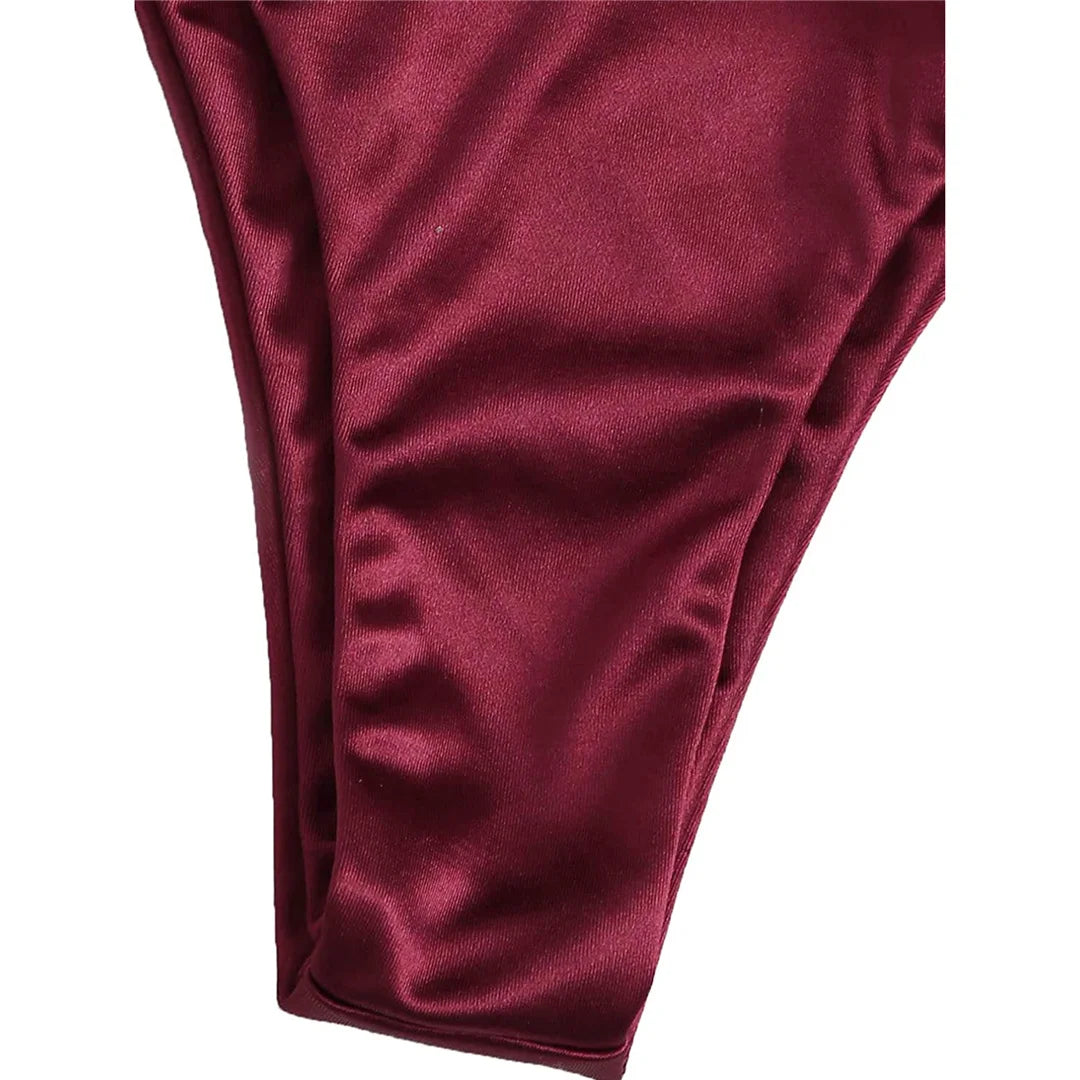 Bikini brasiliano donna Halter Satin