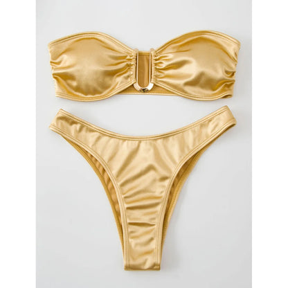 Bikini donna a fascia senza spalline