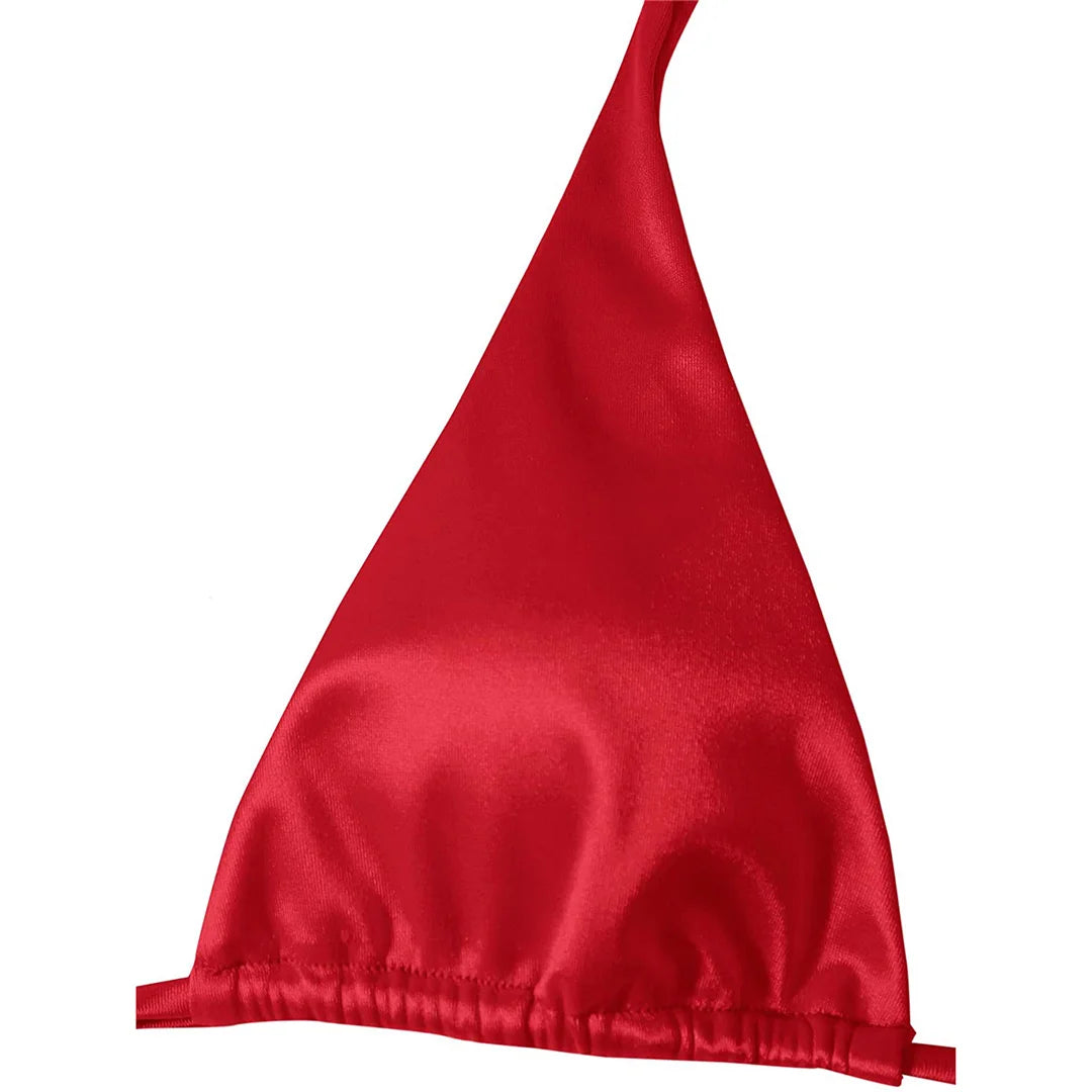 Bikini brasiliano donna Halter Satin